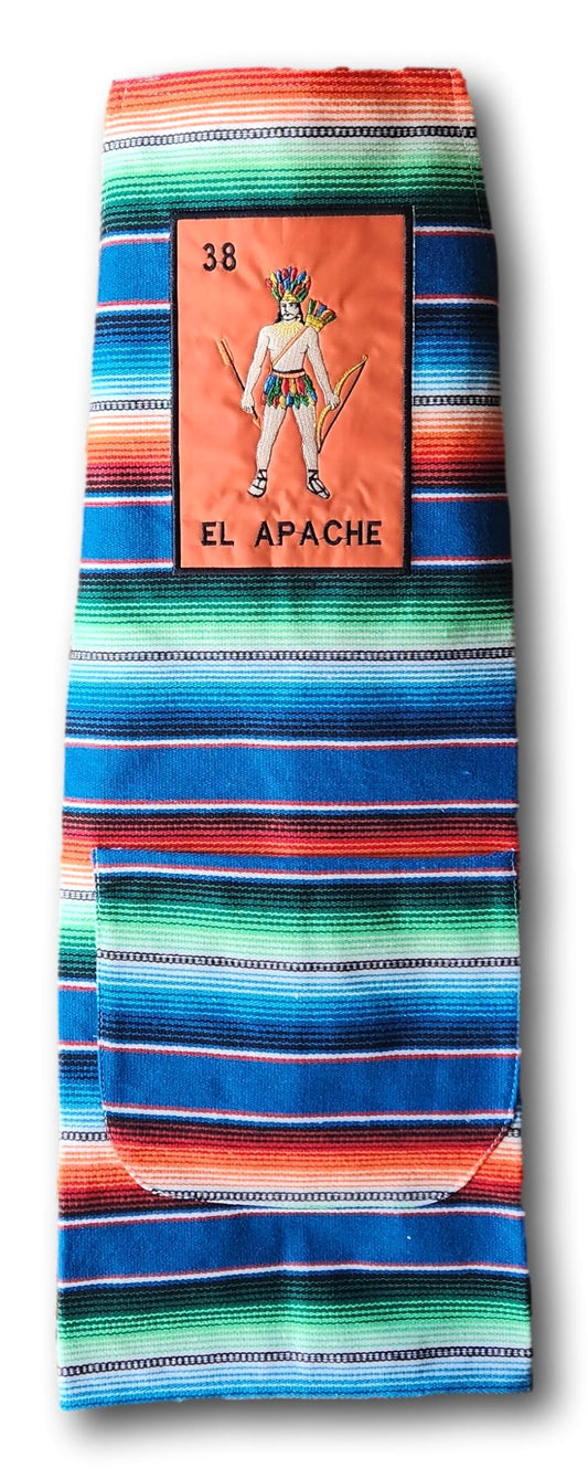 Fiesta-Themed Mexican Loteria Serape Apron – Handmade Party Cooking Apron Unisex