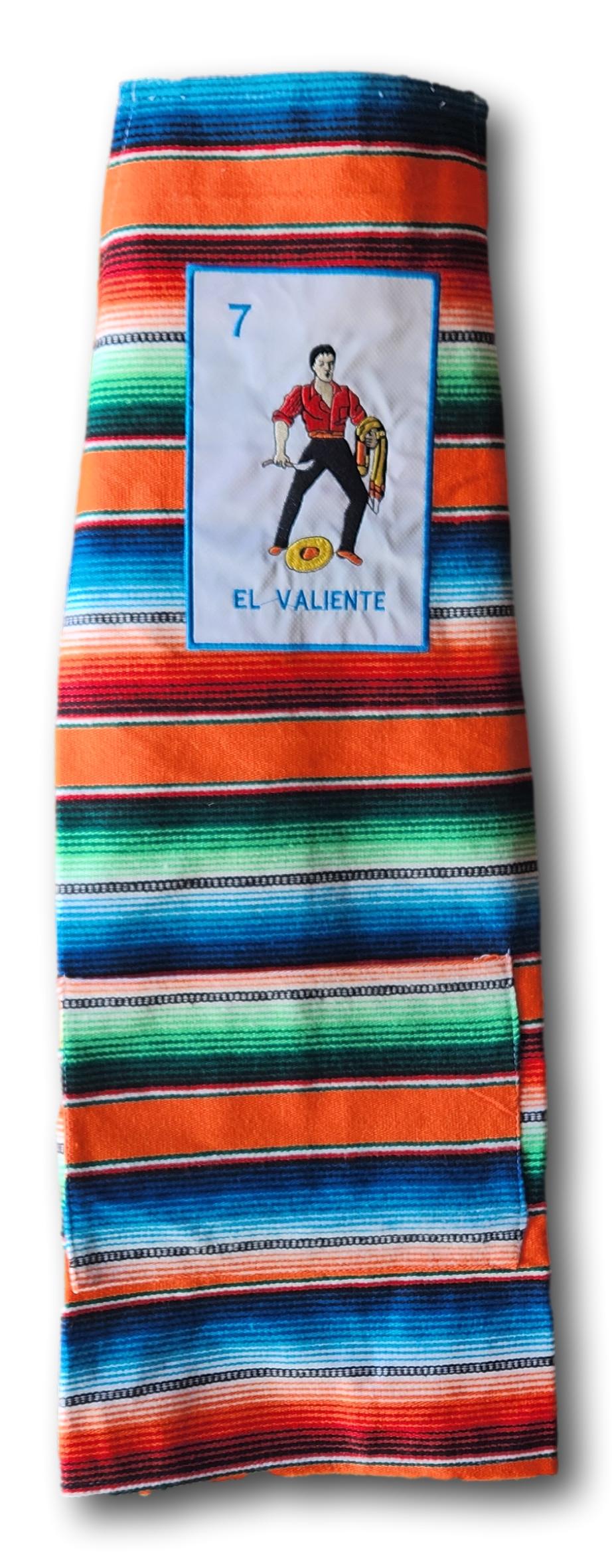 Fiesta-Themed Mexican Loteria Serape Apron – Handmade Party Cooking Apron Unisex