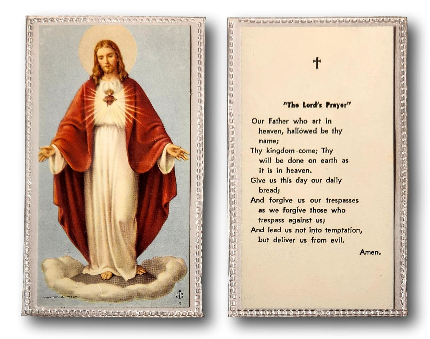 The Lord’s Prayer Laminated Card – Rare English Edition – Timeless Devotional Treasure