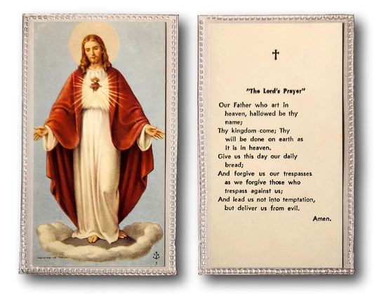 The Lord’s Prayer Laminated Card – Rare English Edition – Timeless Devotional Treasure