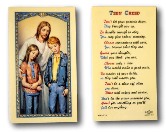 Teen Creed Laminated Prayer Card – Faith-Based Encouragement for Youth | Spiritual Gift for Teens