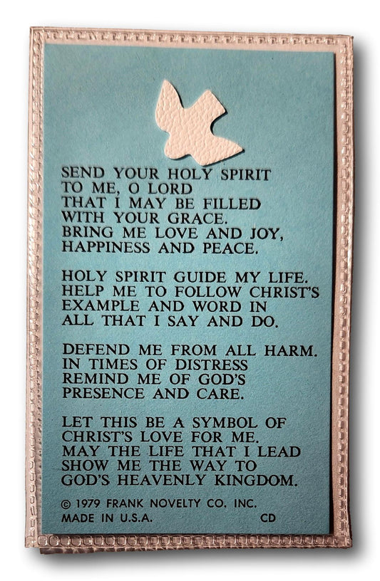 Send Your Holy Spirit Laminated Prayer Card – English, Rare Spiritual Devotional Gift