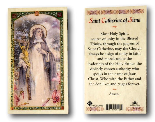 Saint Catherine of Siena Prayer Card – Catholic Devotional Keepsake HC9-203E