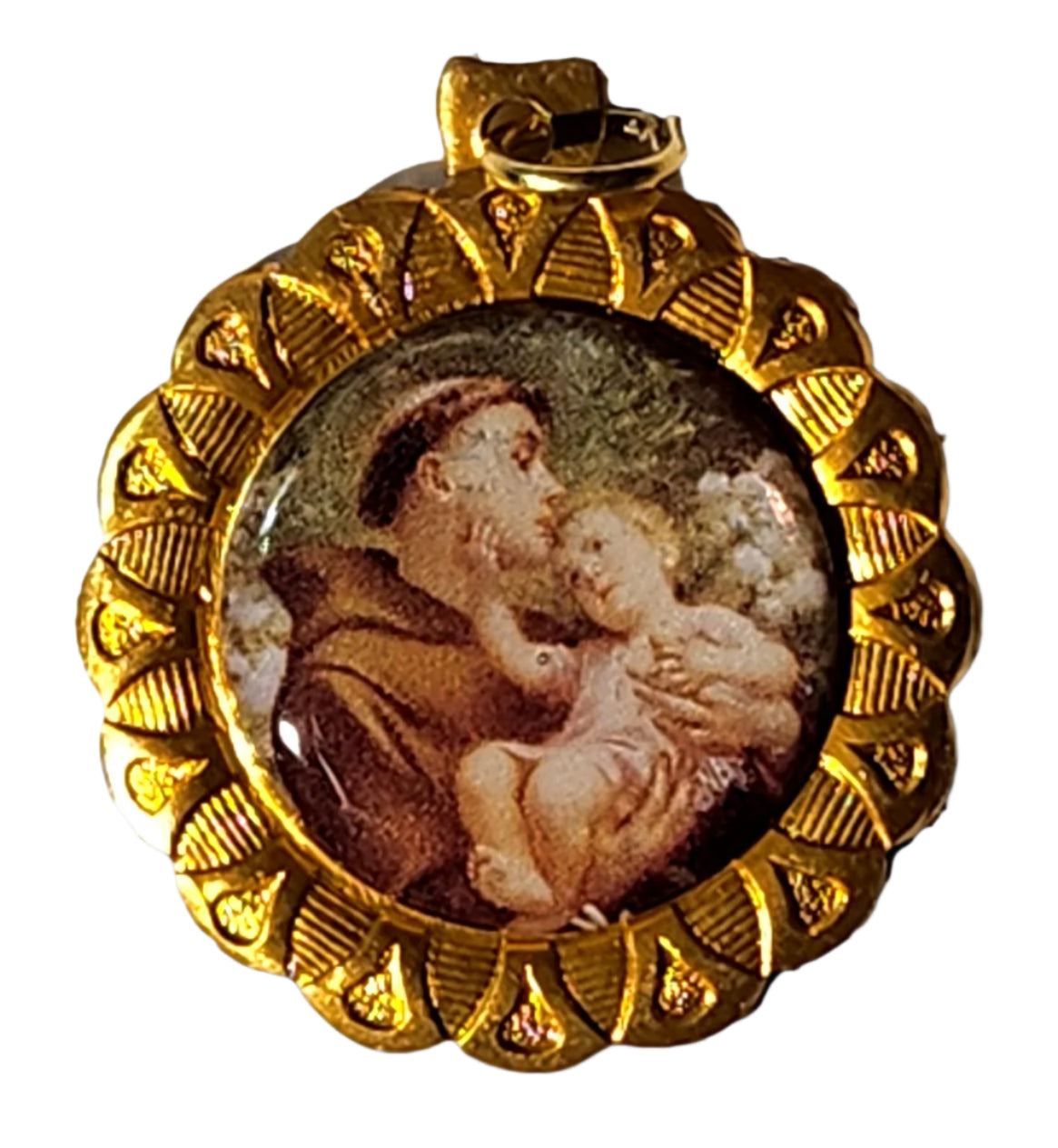 Gold Oxy-Medal Saint Anthony 1.25 Inch