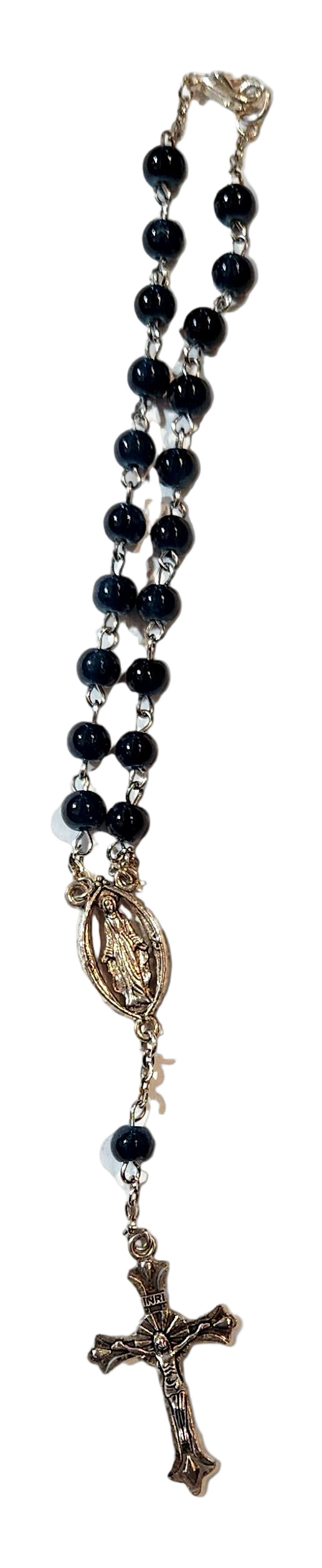 Catholic Car Rosary – 2-Decade Rearview Mirror Rosary for Travel Prayer & Divine Protection - Ysleta Mission Gift Shop