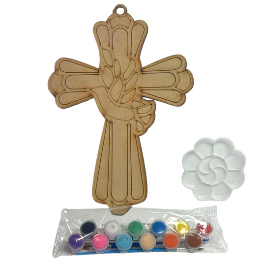 Be The Artist Religious Images Wood Laser Cut Paint Kit Acrylic Paint and Brushes Included