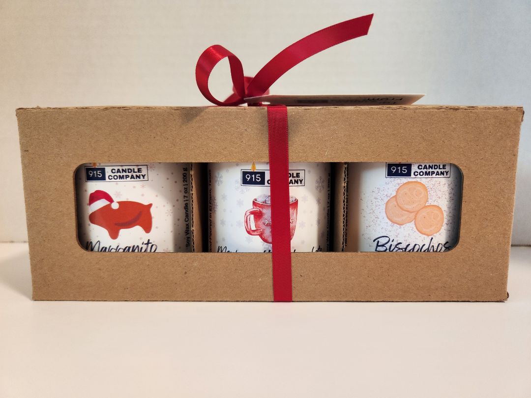 3-Candle Holiday Gift Set - Hand-Poured Soy Wax Assortment