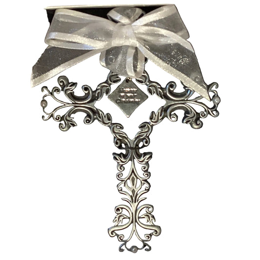 Wooden First Communion wall cross from Ysleta Mission Gift Shop, 5-inch Catholic Christian crucifix with religious design.