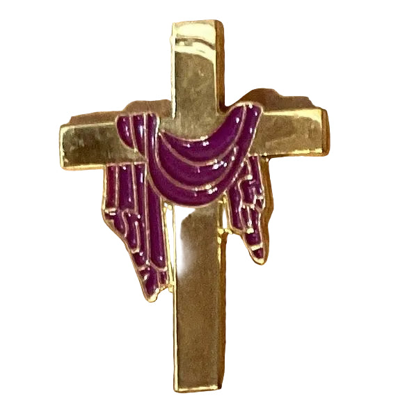 Silver cross brooch with .75-inch size, featuring detailed craftsmanship, from Ysleta Mission Gift Shop jewelry collection