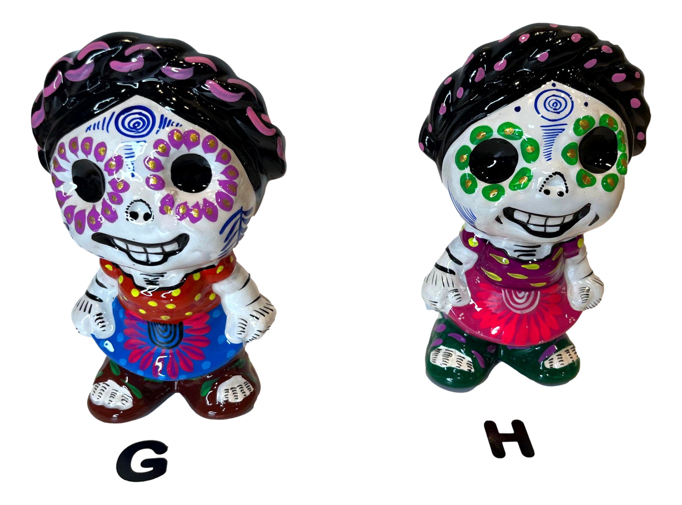 Coin Bank Frida Day of the Dead Ceramic Handcrafted-3