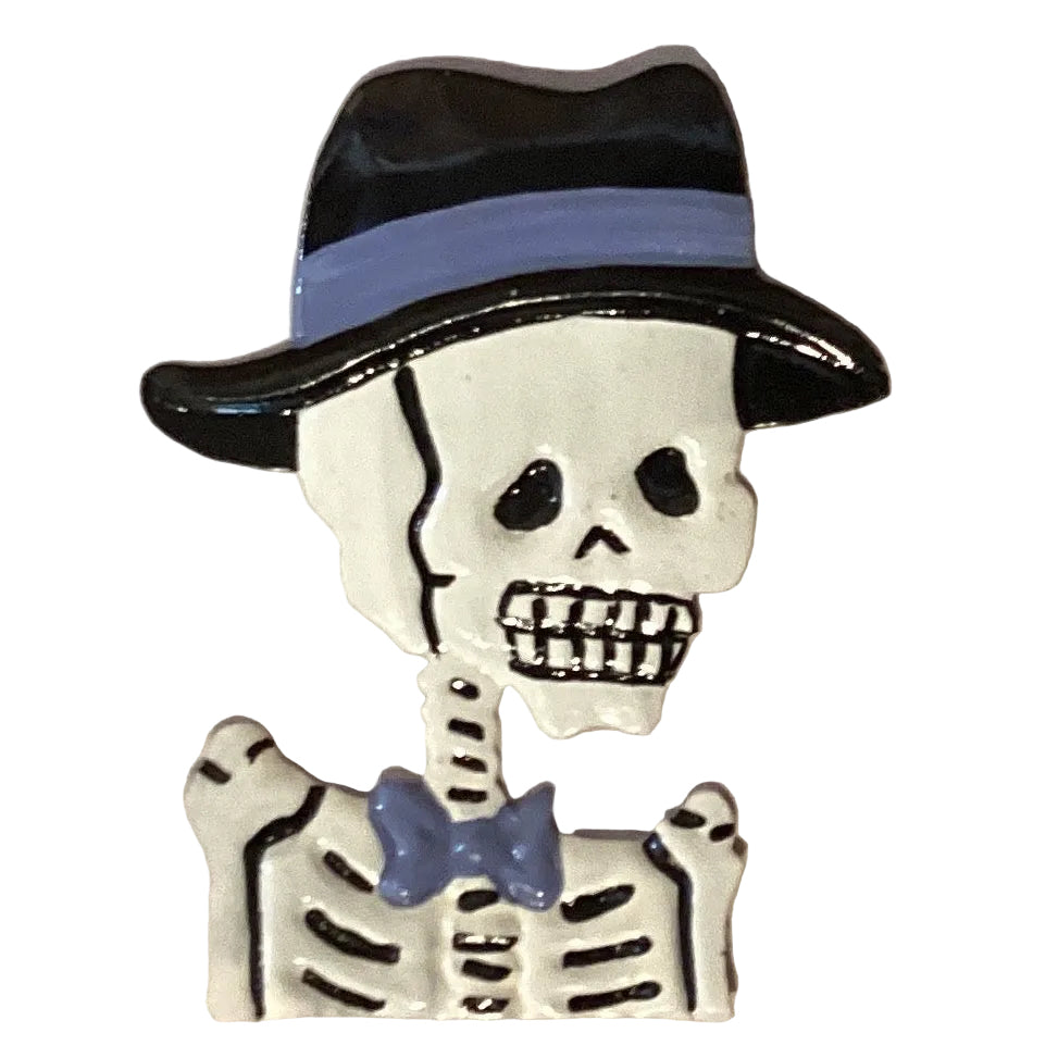 Ysleta Mission Gift Shop Catrin 3.5-inch magnetic refrigerator magnet with vibrant traditional Mexican design.
