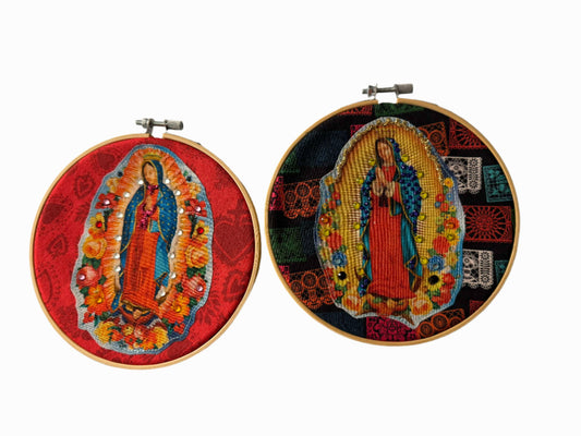 Virgen De Guadalupe Tejidos Various Design 6.5 inches - Ysleta Mission Gift Shop