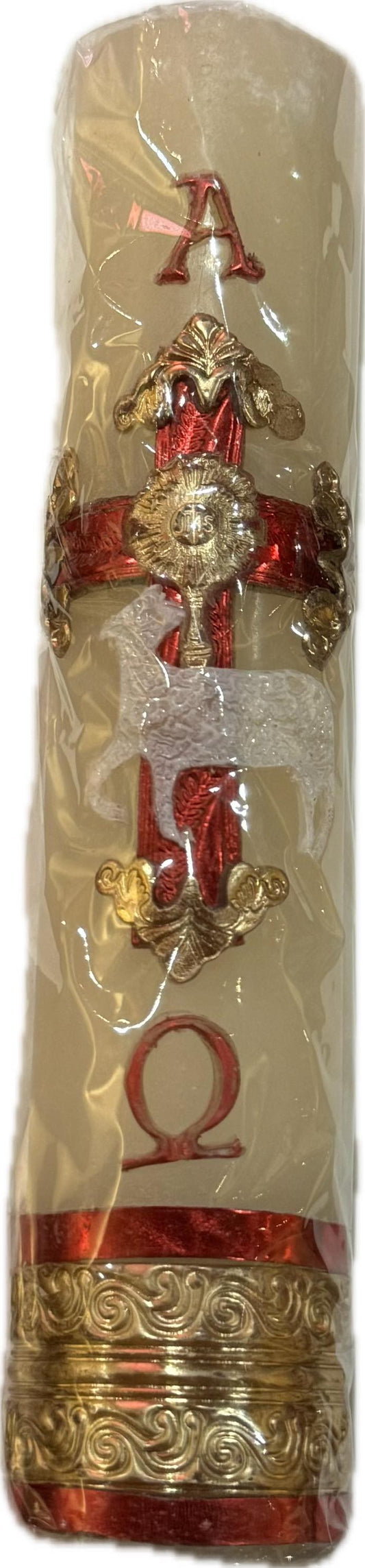 Custody Paschal Candles – Handcrafted Eucharistic Easter Tribute | Cirios Pascuales con Custodia – Tributo Eucarístico de Pascua Hecho a Mano - Ysleta Mission Gift Shop