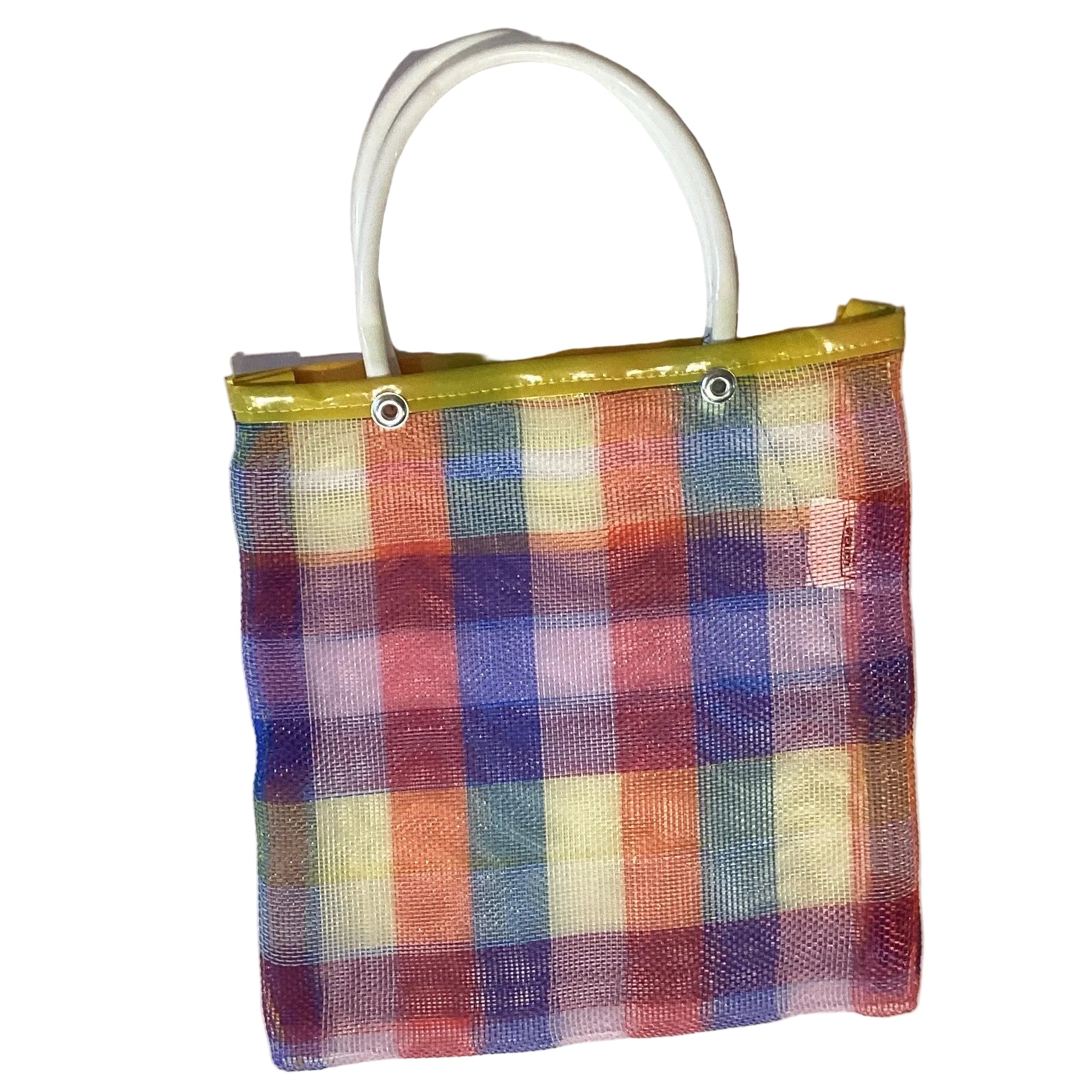 Eco-friendly Mexican mesh shopping bag by Jose Alberto Chavez, reusable tote for groceries and market shopping.