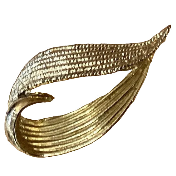 Goldtone 2-inch Catholic brooch featuring Christian symbols, ideal for religious jewelry and gifts from Ysleta Mission Gift Shop.