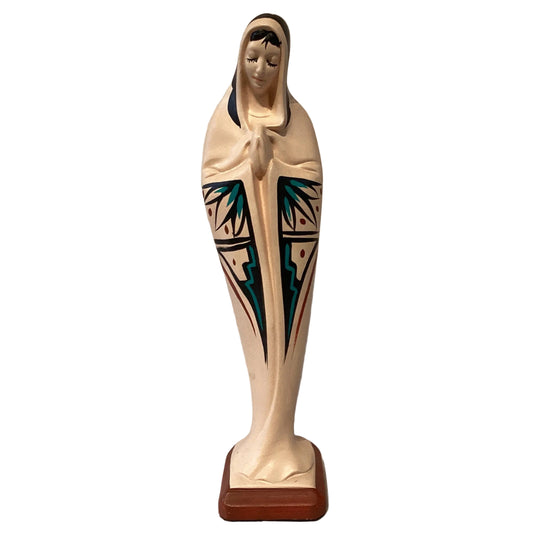 Native Style Lady of Guadalupe 9-inch statue featuring detailed craftsmanship and vibrant colors, ideal for religious or decorative display