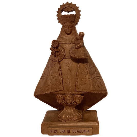 8-inch Our Lady of Covadonga Catholic statue, Christian religious figurine with detailed craftsmanship, ideal for devotion and display.