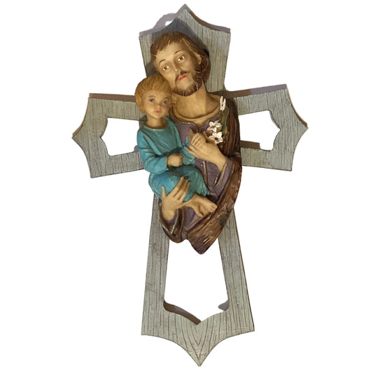Saint Joseph Cross 11x17” Religious Wall Decor