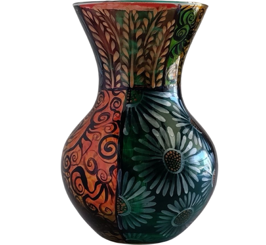 Vase Medium Large Desert Flower Motif
