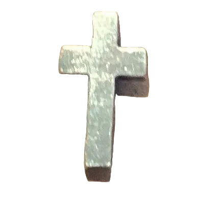 Silver Cross .5-inch brooch from Ysleta Mission Gift Shop featuring a detailed silver cross design.