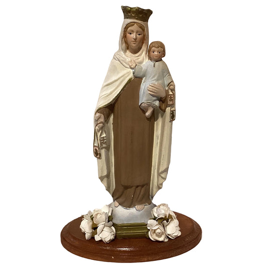 Our Lady of Mount Carmel Catholic statue 12 inch Marian devotional