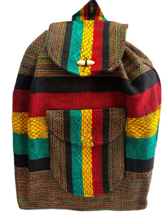 Pinzon Rasta Backpack Handcrafted Rasta-Inspired Artisan Backpack