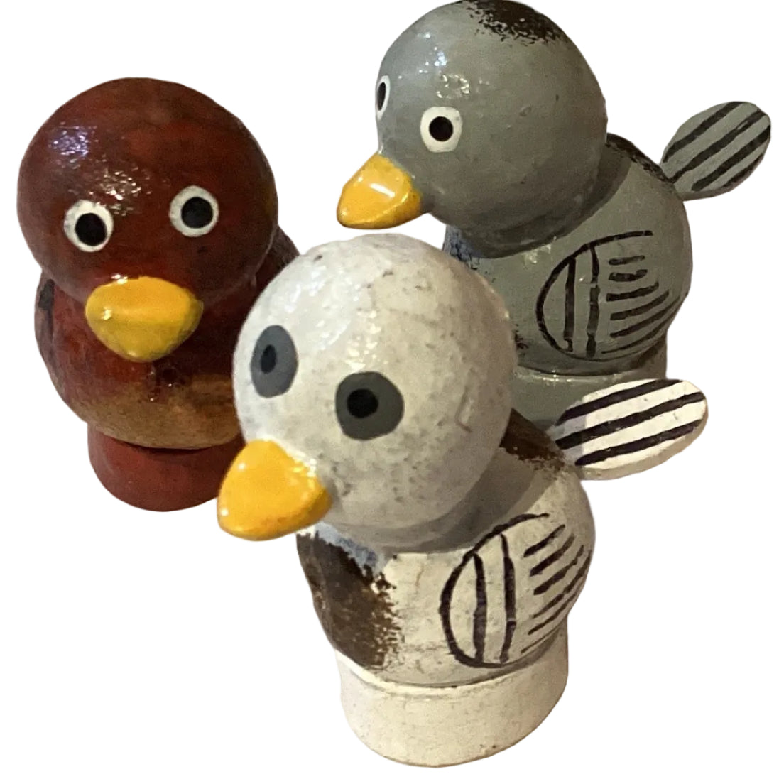 Colorful 2-foot birds gourd figurine with wobbling tail, decorative home and garden figurine by Ysleta Mission Gift Shop.