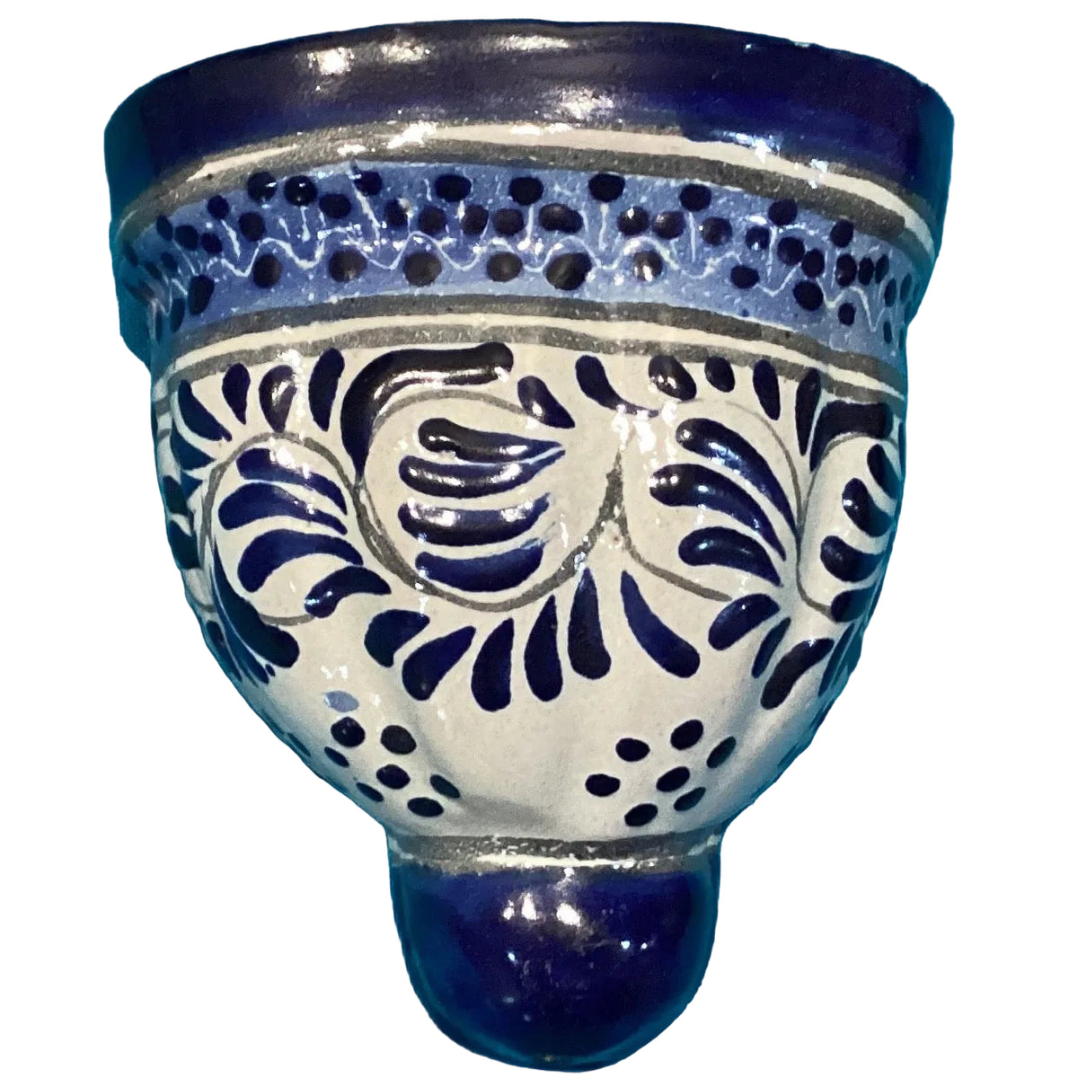 Talavera 4-inch wall sconce with colorful ceramic tiles, decorative wall art for home and garden from Ysleta Mission Gift Shop