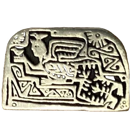 Silver Native 1.25-inch Catholic brooch featuring intricate Christian religious design, perfect for religious jewelry accessories.