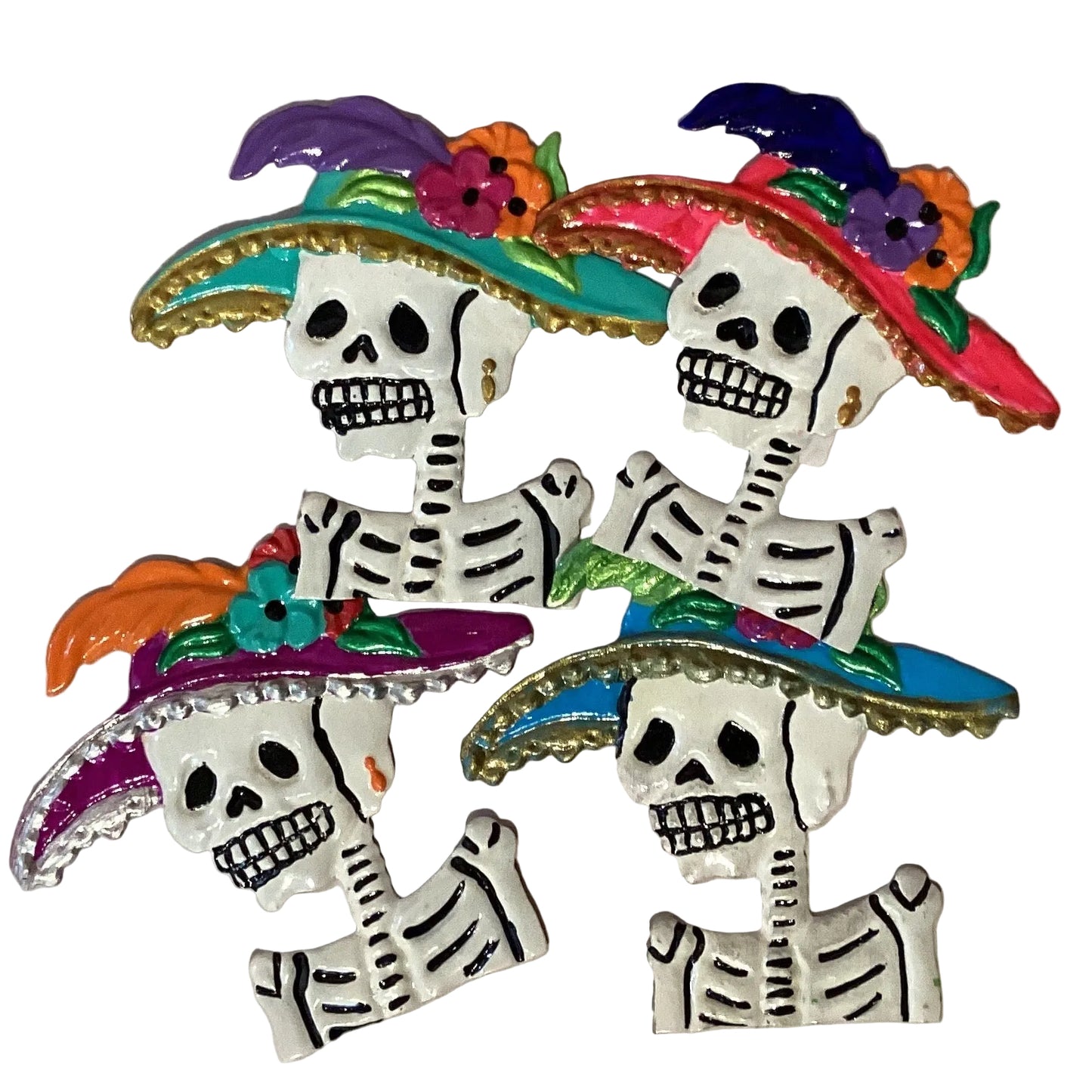 Colorful Catrina 3.5-inch magnet from Ysleta Mission Gift Shop, designed for home and refrigerator decoration.