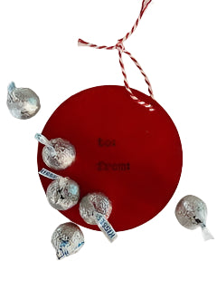 Hanging Valentine Heart Design Chocolate Kisses Included