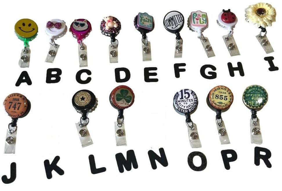 Badge Clips Holders Retractable ID Reel Various Themes