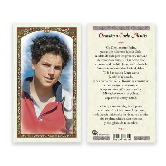 Blessed Carlo Acutis Prayer Card HC9-629S (Spanish)