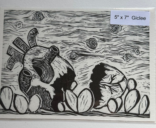 Broken Heart Giclée Print – 5x7 Spiritual Healing Relief Artwork