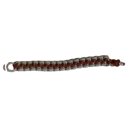 Colorful braided rope paracord keychain, handmade jewelry accessory with durable design, from Ysleta Mission Gift Shop.