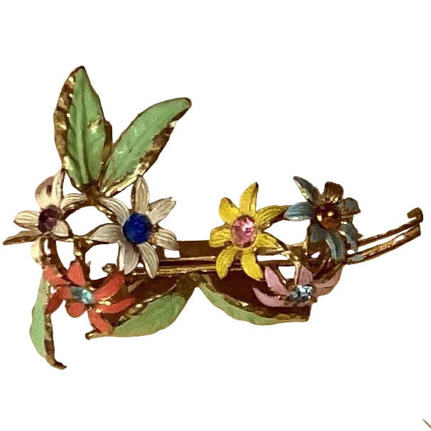 Gold Tropical 2-inch Catholic brooch with intricate tropical design, ideal for Christian jewelry and religious gift collections.