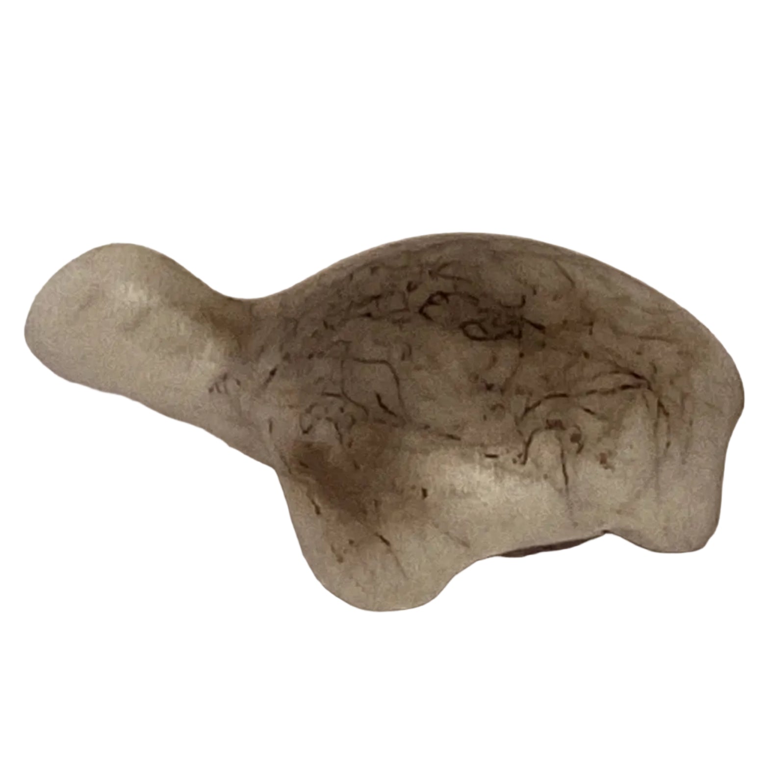 Ceramic turtle figurine with Southwestern horsehair-style markings, 2 inches tall, from Ysleta Mission Gift Shop home and garden collection.