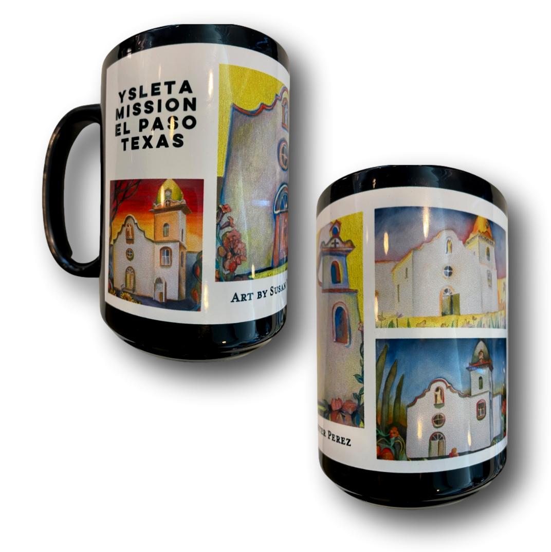 Coffee Mug Featuring Original Ysleta Mission Artwork – Unique Religious Gift from El Paso