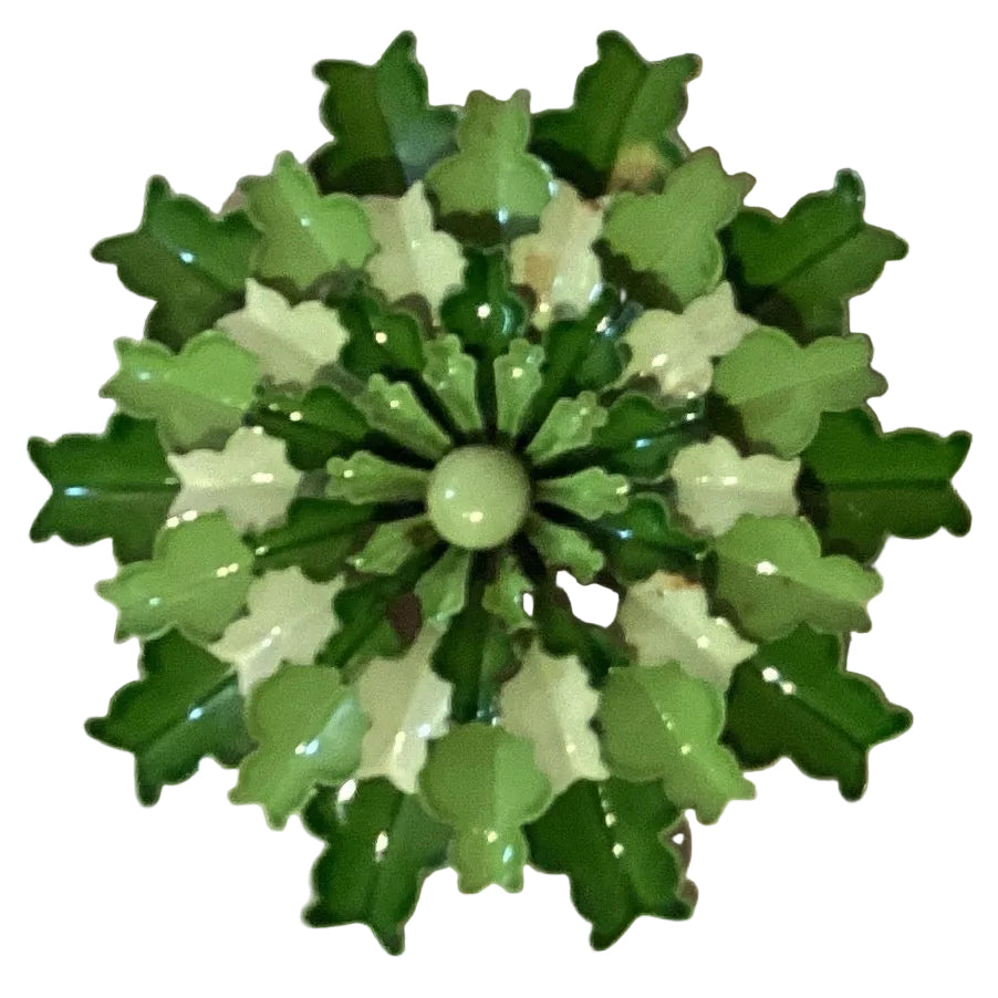 Decorative floral brooch with a 2.5-inch flower pin from Ysleta Mission Gift Shop, featuring colorful petals and intricate design.
