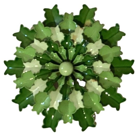 Decorative floral brooch with a 2.5-inch flower pin from Ysleta Mission Gift Shop, featuring colorful petals and intricate design.