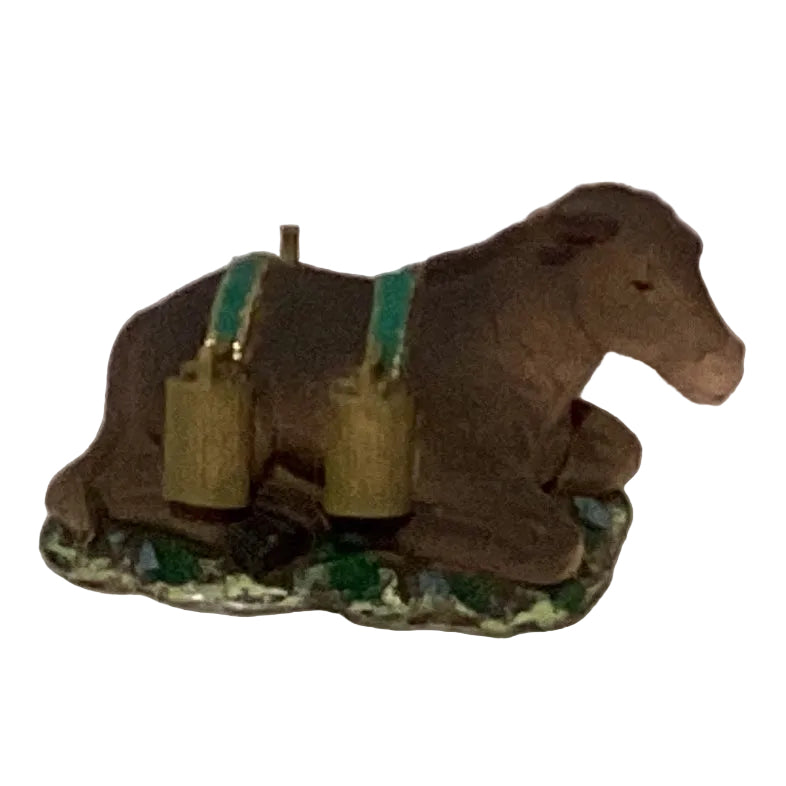 Assorted ceramic Christmas figurines, 3-inch holiday decor by Ysleta Mission Gift Shop, featuring festive seasonal designs.