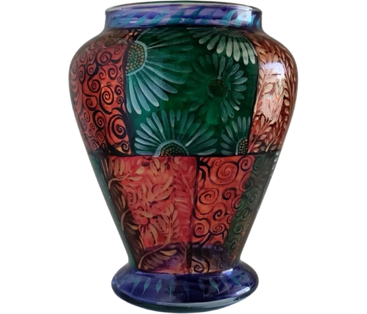 Vase Large Flower and Desert Motif