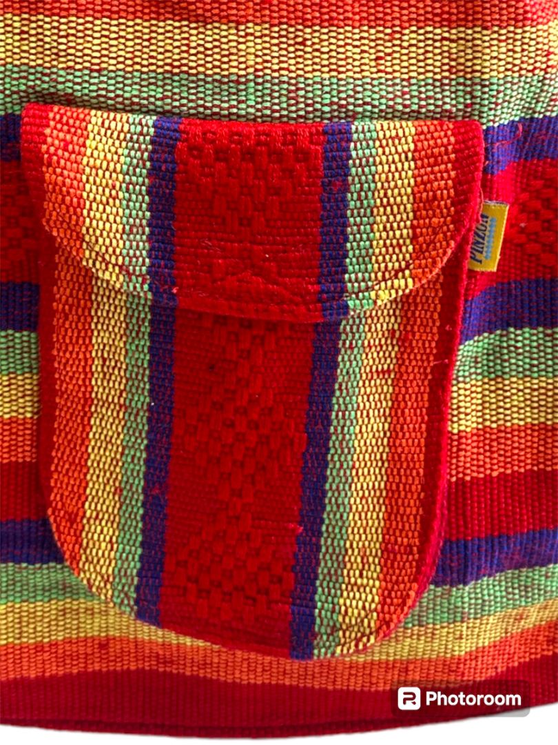 Pinzon Rainbow Backpack – Colorful Artisan Backpack from Mexico - Ysleta Mission Gift Shop