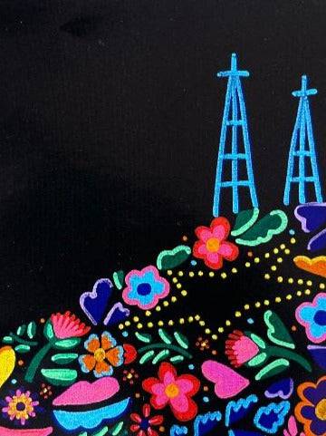 El Paso Heritage Sunset Star Vinyl Sticker – Bright Mountain & Sky Design