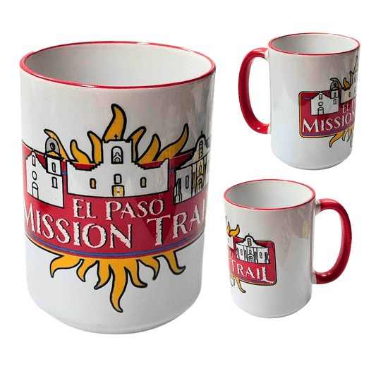 El Paso Mission Trail Coffee Mug – 15 oz Ceramic Tribute to Historic Culture