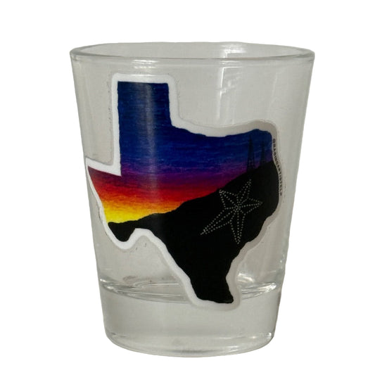 El Paso Texas Sunset Shot Glass – 1.5 oz Souvenir - Ysleta Mission Gift Shop