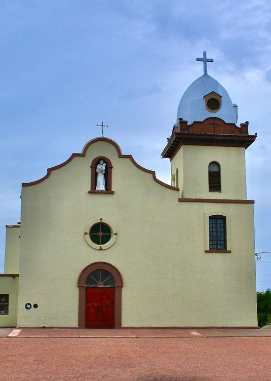 "Front and Center - Ysleta Mission" 8x10 Matted Photo Print with Backing, Frame-Ready