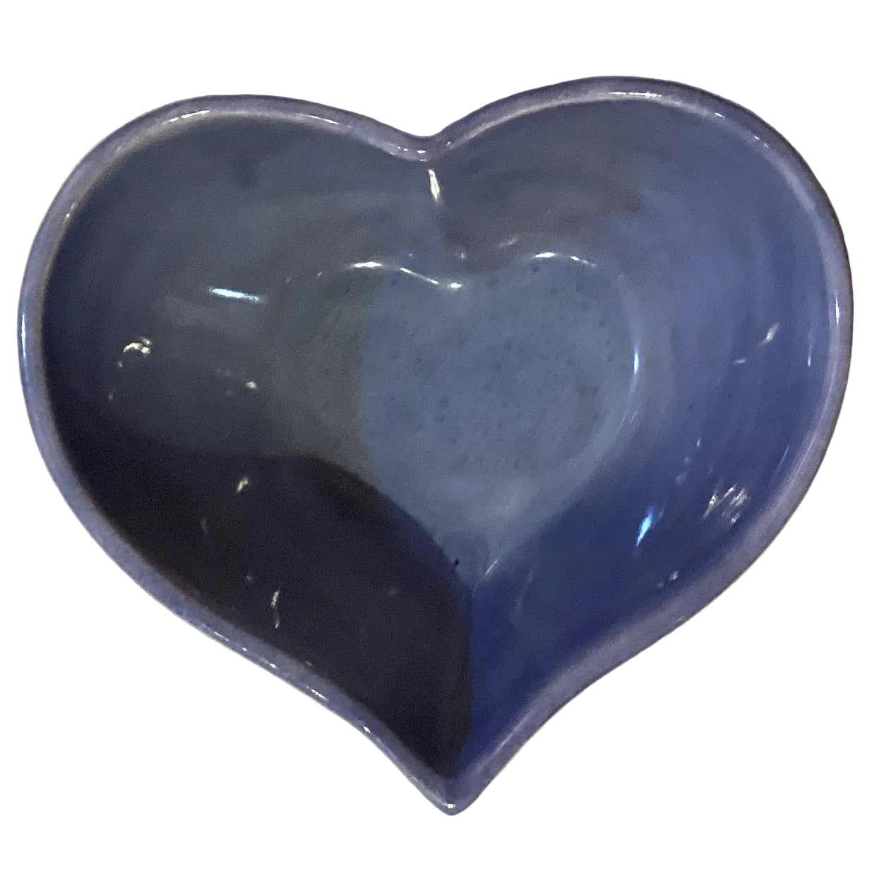 Handbuilt ceramic heart-shaped glazed bowl, artisan pottery for home decor, handcrafted decorative bowl by Ysleta Mission Gift Shop