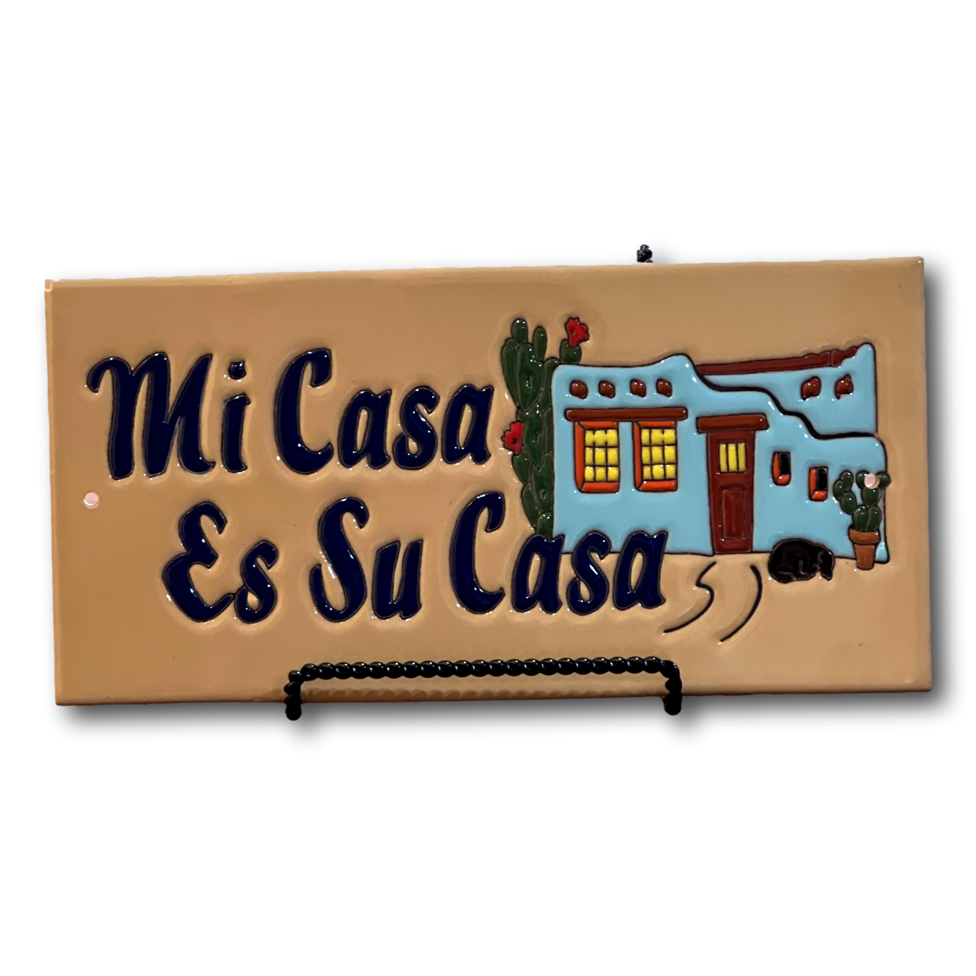 Handcrafted Decorative Spanish Greeting Tiles – Welcome & My House Designs