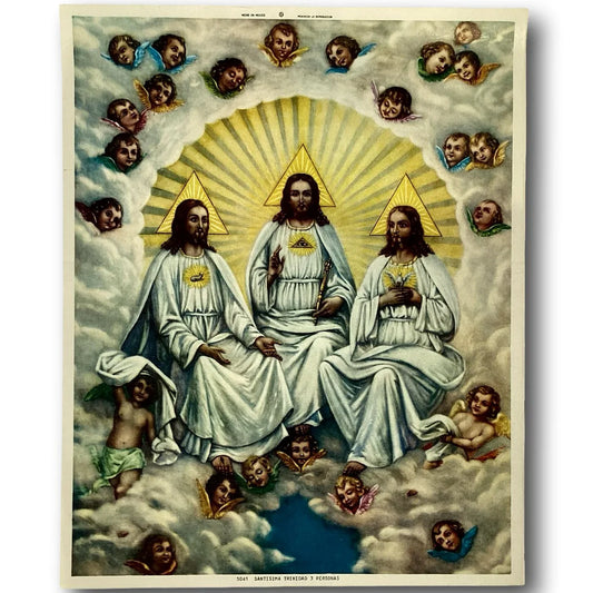 Holy Trinity with Angels – La Trinidad Out Of Print - Ysleta Mission Gift Shop